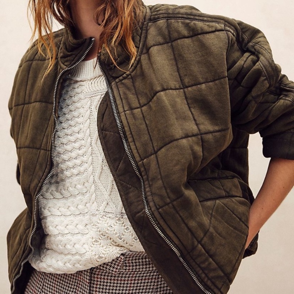 FREE PEOPLE QUILTED DOLMAN JACKET